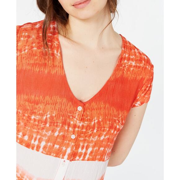 RAGA Tie Dye Button Down Maxi Dress Poppy Size Small New - Picture 8 of 9